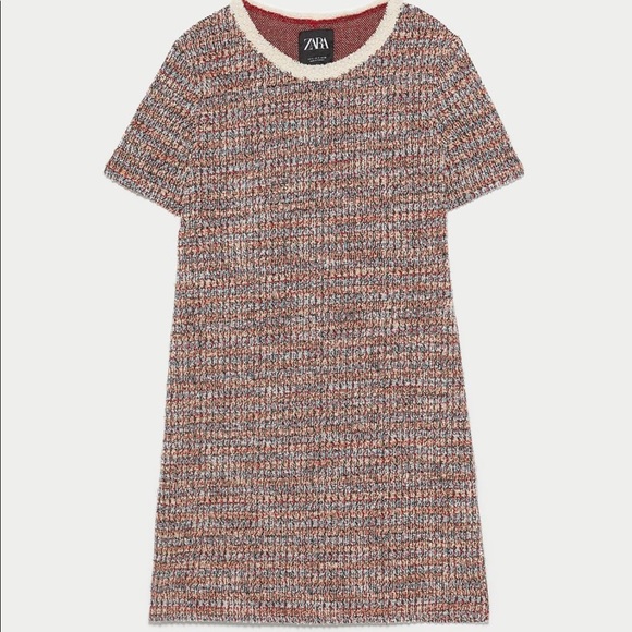 Zara Dresses & Skirts - Zara Faux Pearl Jacquard Tweed Dress